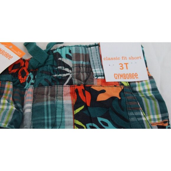 NEW 2014 Gymboree Safari Ranger Patchwork Boys Shorts Plaid Leaves sz 3T Pockets - Picture 6 of 6